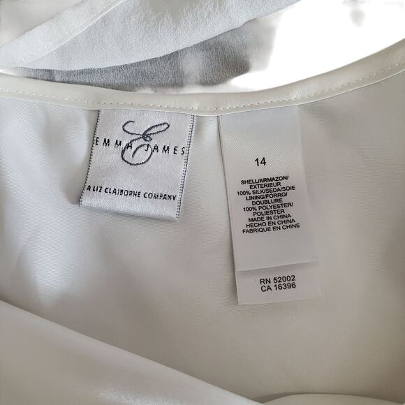 Y2k Fairycore Top Silk Emma James Cowl Neck Sequin Sheer Top w/ Tank - Size 14 - Picture 3 of 8